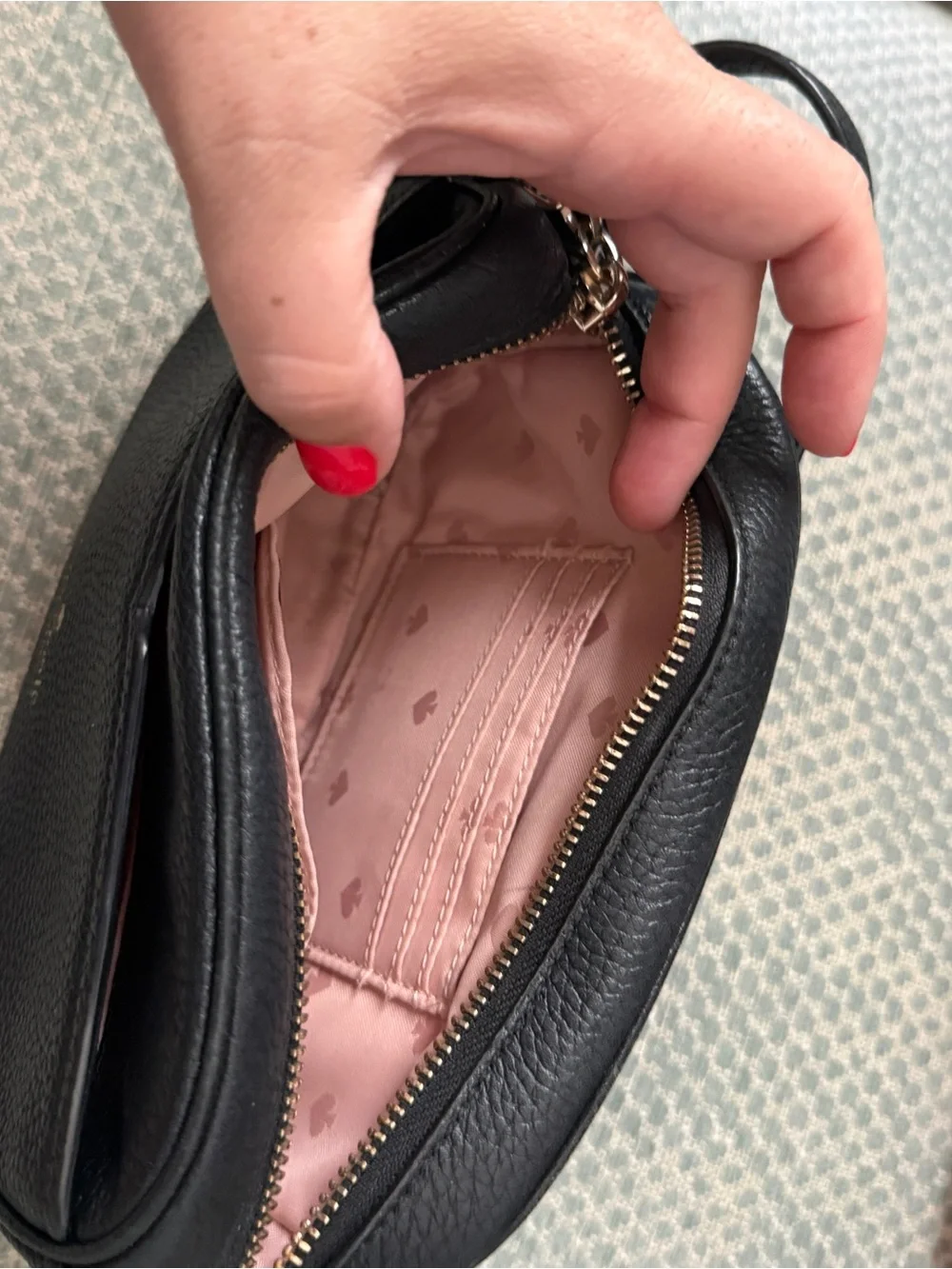kate spade Kourtney Camera Bag Black Pebbled Leather Crossbody